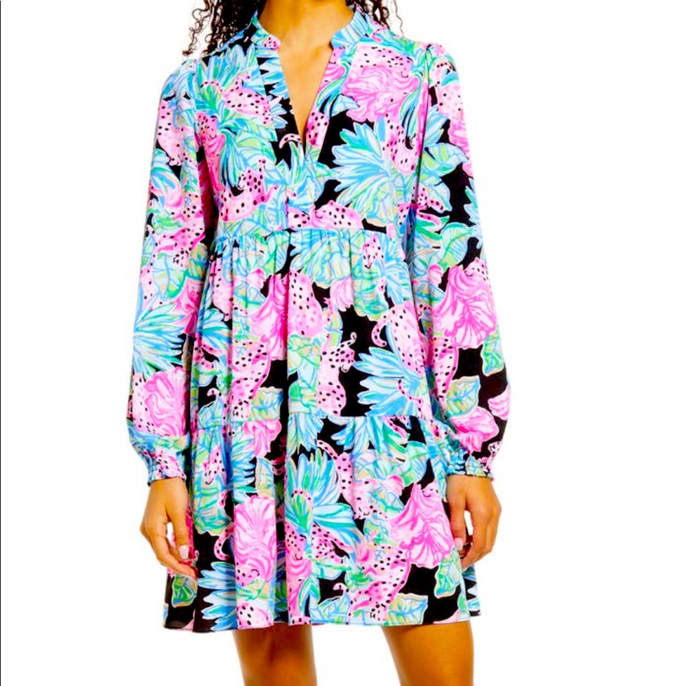 NWT Lilly Pulitzer Winona Dress - onyx jaguar jungle
